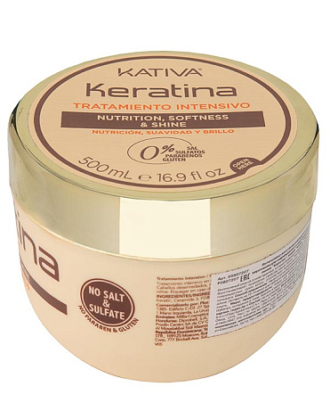 Маска с кератином для поврежденных и хрупких волос KERATINA, Kativa, 500 мл 2