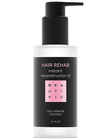 Масло-реконструктор супер-восстанавливающее для поврежденных волос с кератином Hair Rehab Beautific 1